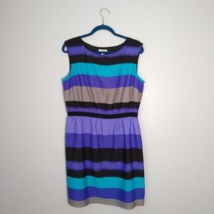 Loft Colorful Sleeveless Sheath Dress Sz. LP